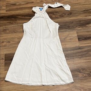 halter smocked dress White Halter Neck Smocked Waist Maxi Dress main image 1